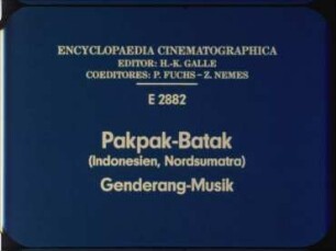 Pakpak-Batak (Indonesien, Nordsumatra) - Genderang-Musik