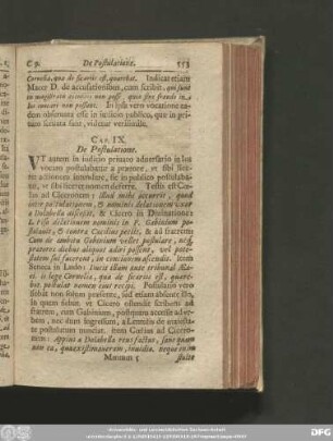 Cap. IX. De Postulatione.