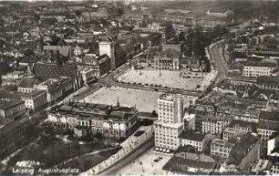 Leipzig: Augustusplatz ; Fliegeraufnahme