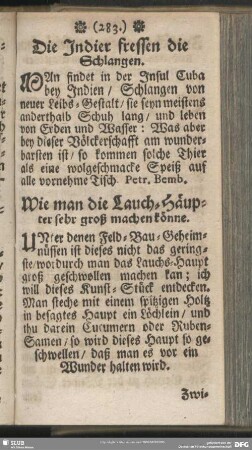 Die Indier fressen die Schlangen