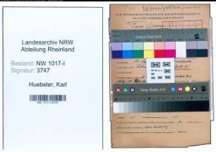 Entnazifizierung Karl Huebeler , geb. 15.09.1910 (Handwerker)