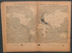 Mapa políticomilitar del mundo hasta el junio de 1917