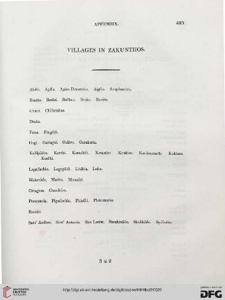 Appendix: Villages in Zakunthos