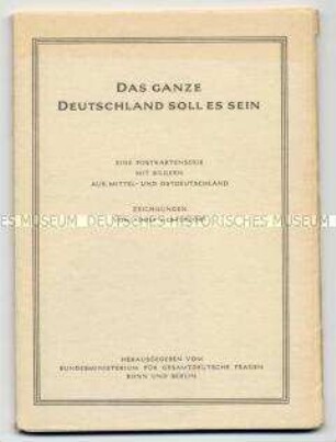Postkartenserie mit Bildern aus Mittel- und Ostdeutschland