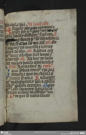 71r-71v: Fragment, lat. (ehemaliger hinterer Spiegel)