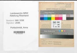 Entnazifizierung Anna Pohlschmidt , geb. 02.11.1890 (Kauffrau)