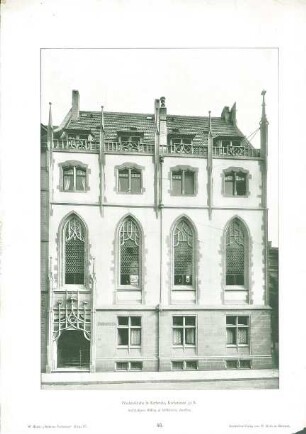 Billing, Hermann; Karlsruhe, Karlstr. 49 b; Saalbau für Methodistengemeinde - Fassade Front