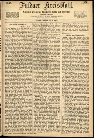 Ausgabe vom Mittwoch, den 08. April 1874.