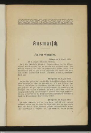 Ausmarsch