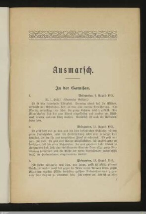 Ausmarsch