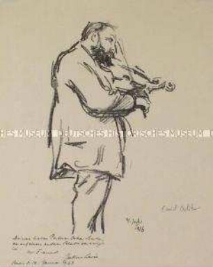 Julius Levin (stehend, mit Geige)