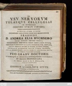 De Vsv Nervorvm Telaeqve Cellvlosae In Nvtriendis Corporis Hvmani Partibvs