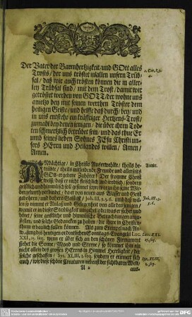 Leichenpredigt : Das gnädige Schmeltzen Gottes. Antritt. Textus. Eingang. Propositio. Abhandlung