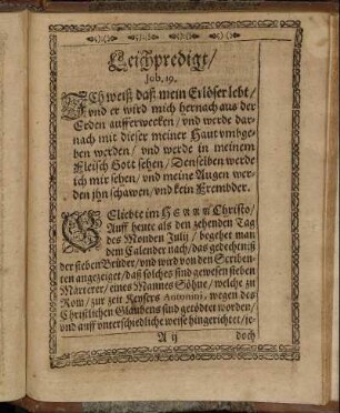 Leichpredigt.