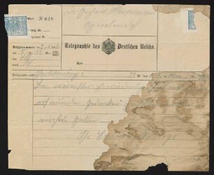Brief von Conrad Ansorge an Gerhart Hauptmann