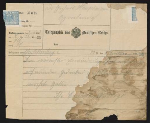 Brief von Conrad Ansorge an Gerhart Hauptmann