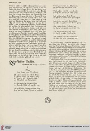 Verschollene Gedichte