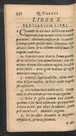 Liber X. Breviarium Libri.