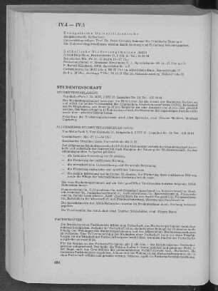 IV.5 Studentenschaft
