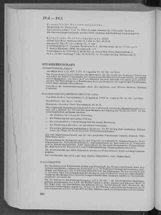 IV.5 Studentenschaft