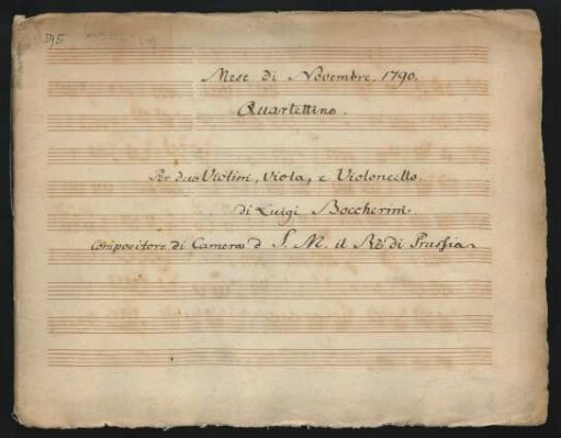 Quartette; vl (2), vla, vlc; A-Dur; G 219; op.43,2
