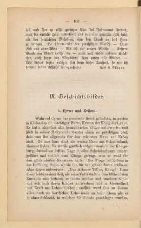 IV. Geschichtsbilder