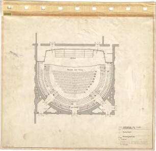 Troost, Paul Ludwig; München, Arcisstr. 12; Führerbau der NSDAP - Konzertsaal, Parkettgeschoss (Grundriss)