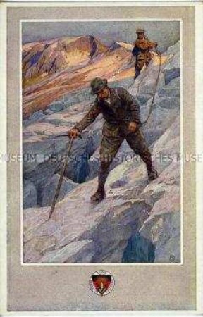Bergsteiger, Postkarte des Deutschen Schulvereins Nr.343