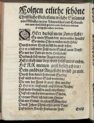 Folgen etliche schöne Christliche Gebetlein/ [...]
