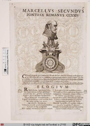 Bildnis Papst Marcellus II. (Marcello Cervini) (reg. 9. 4.-1. 5. 1555)