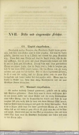 XVII. Säfte und eingemachte Früchte
