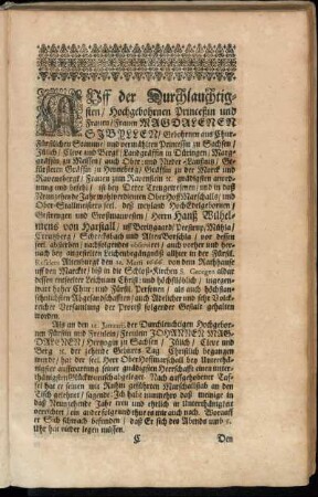 [Beschreibung der Leichen-Procession.]
