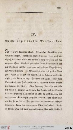 IV. Vorstellungen aus dem Menschenleben