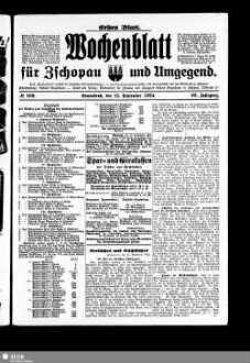 Wochenblatt für Zschopau und Umgegend : Zschopauer Tageblatt u. Anzeiger