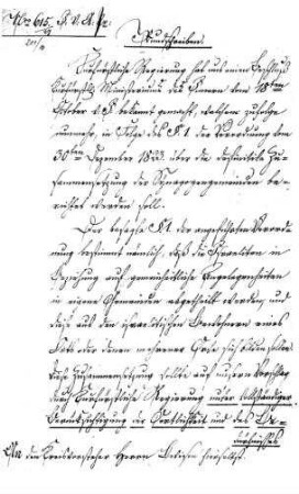 Rundschreiben : über die definitive Zusammensetzung der Synagogengemeinde, Datiert 16. März 1828