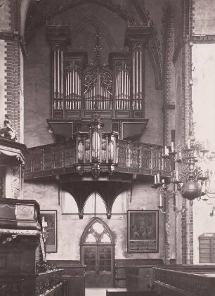 Kleine Orgel, Jakobikirche Lübeck : Lübeck, Jakobikirche. Kleine Orgel. Hauptwerk von 1515, Rückpositiv von Friedrich Stellwagen, 1636