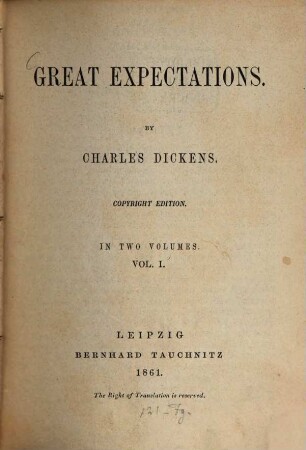 Great expectations. 1
