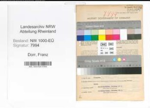 Entnazifizierung Franz Dorr, geb. 18.03.1912 (Telegrafeninspektor)