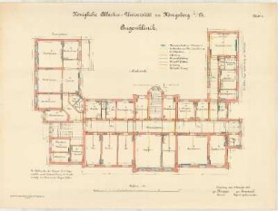 Augenklinik der Albertus-Universität Königsberg: Blatt 4, 1. Stockwerk