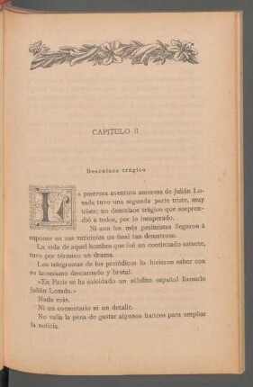 Capítulo II - Desenlace trágico