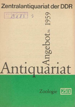 Nr. 1959: Zoologie