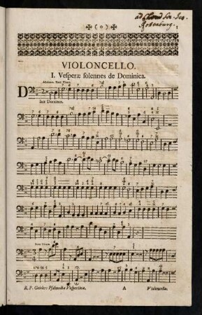 1-11, I. Vesperae solennes de Dominica