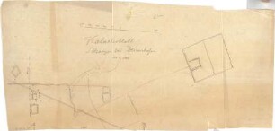 Thiersch, August ; Deisenhofen (Deutschland); Udine, Palma (Italien); Flureinteilung, römisch - Schanzen bei Deisenhofen, Katasterblatt (Lageplan)