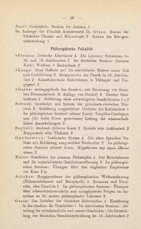26-28, Philosophische Fakultät