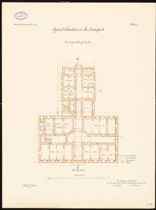 Amtsgericht, Preußisch Stargard: Grundriss KG 1:100