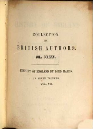 History of England from the peace of Utrecht to the peace of Versailles : 1713-1783. Vol. 7, 1780-1783