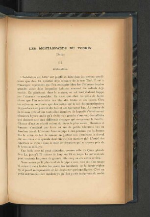Les Montagnards du Tonkin