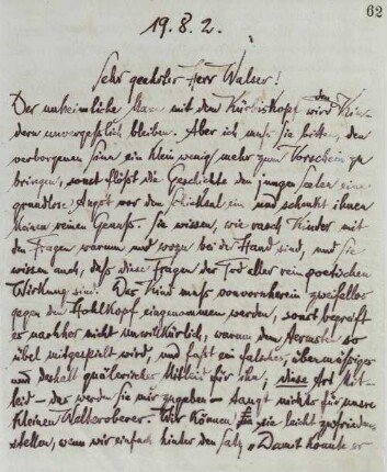 Brief an Robert Walser