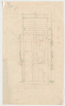 Thiersch, Friedrich von; München; Justizpalast - Schnitt