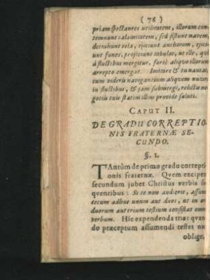 Caput II. De Gradu Correptionis Fraternae Secundo.